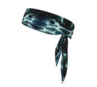 WZYWHJ Diademas con patrón de río en el bosque, diadema deportiva, diadema para hombres y mujeres, banda para el pelo para correr, entrenar fútbol