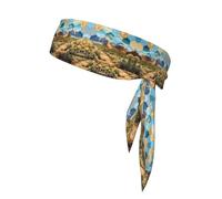 WZYWHJ Diademas con patrón hexagonal del desierto, diadema deportiva, diadema para hombres y mujeres, banda para el pelo para correr, entrenar fútbol