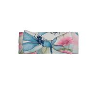 WZYWHJ Diademas de lazo para bebé con diseño de flor rosa y libélula azul y accesorios elásticos para el cabello suave para recién nacidos y niñas