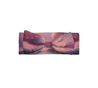 WZYWHJ Diademas de lazo para bebé con diseño de nubes rosas y moradas y accesorios elásticos para el cabello suave para recién nacidos y niñas
