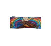 WZYWHJ Diademas de lazo para bebé con estampado de águila en el arco iris y accesorios elásticos para el cabello suave para recién nacidos y niñas