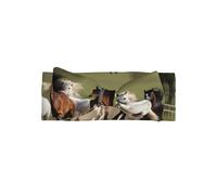 WZYWHJ Diademas de lazo para bebé con estampado de caballos al galope y accesorios elásticos para el pelo suave para recién nacidos y niñas