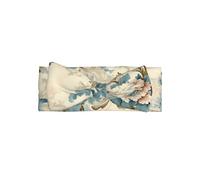 WZYWHJ Diademas de lazo para bebé con estampado de flores azules y accesorios elásticos para el cabello suave para recién nacidos y niñas