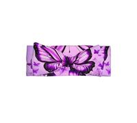 WZYWHJ Diademas de lazo para bebé con estampado de mariposas moradas y accesorios elásticos para el cabello suave para recién nacidos y niñas