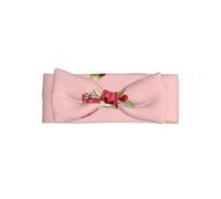 WZYWHJ Diademas de lazo para bebé con estampado de pastel de cerezas y accesorios elásticos para el cabello suave para recién nacidos y niñas