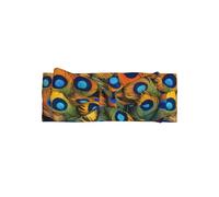 WZYWHJ Diademas de lazo para bebé con estampado de plumas de cola de pavo real y accesorios elásticos para el cabello suave para recién nacidos y niñas