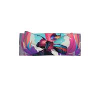 WZYWHJ Diademas de lazo para bebé con estampado de plumas de neón y accesorios elásticos para el cabello suave para recién nacidos y niñas