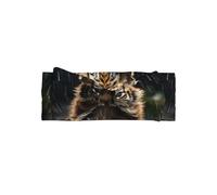 WZYWHJ Diademas estampadas con diseño de cachorro de tigre bajo la lluvia y accesorios elásticos para el pelo suave para recién nacidos y niñas