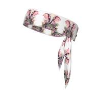 WZYWHJ Diademas estampadas con diseño de elefante rosa para tomar el baño, diadema deportiva, diadema para hombres y mujeres, banda para el pelo para correr, entrenar fútbol