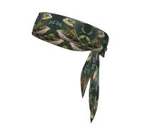 WZYWHJ Diademas estampadas con libélulas para atrapar lagartos, diadema deportiva, diadema para hombres y mujeres, banda para el pelo para correr, entrenar fútbol