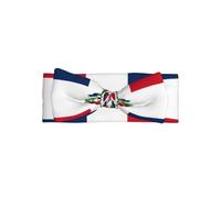 WZYWHJ Diademas estampadas de República Dominicana con lazo y accesorios elásticos para el cabello suave para recién nacidos y niñas