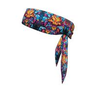 WZYWHJ Diademas estampadas de zorro Art Graffiti, diadema deportiva, diadema para hombres y mujeres, banda para el pelo para correr, entrenar fútbol