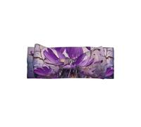 WZYWHJ Diademas pequeñas con lazo para bebé con estampado de flores silvestres moradas y accesorios elásticos para el cabello suave para recién nacidos y niñas