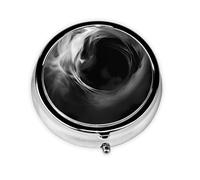 WZYWHJ Dream Vortex Abstraction Prints - Caja de medicina circular, portátil de viaje con compartimentos, mini dispensador de píldoras