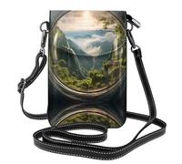 WZYWHJ El hermoso paisaje en la bolsa cruzada de cuero con solapa estampada de burbujas - Regalo versátil para mujeres que caminan, acampar, ir de compras y viajar