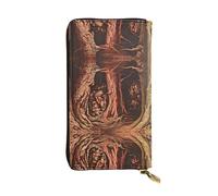 WZYWHJ Elegante cartera de cuero con estampado The Man in the Treehouse, bolso largo para mujer, material duradero, 12 ranuras para tarjetas, compartimentos con cremallera, color negro, talla única,