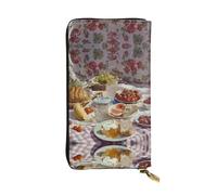 WZYWHJ Elegante cartera de piel estampada Picnic in the Sun, bolso largo para mujer, material duradero, 12 ranuras para tarjetas, compartimentos con cremallera