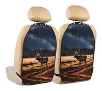 WZYWHJ Elk in The Meadow - Almohadilla de almacenamiento para asiento de coche, 2 piezas, multifuncional, protector de asiento después de la instalación