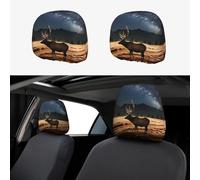 WZYWHJ Elk in The Meadow - Funda de almohada para coche, 2 piezas, accesorios de funda de asiento, funda protectora universal