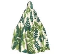 WZYWHJ Enciclopedia de helechos estampados aldult poncho con capucha para hombres y mujeres fiesta de Halloween