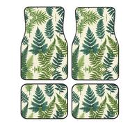 WZYWHJ Encyclopedia of Ferns Prints - Juego de 4 alfombrillas de calidad para coche, poliéster duradero, fácil de limpiar, parte inferior antideslizante