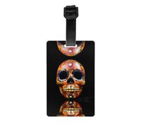 WZYWHJ Etiquetas de protección de privacidad de Day of The Dead Masks Prints para bolsa de equipaje, para hombres y mujeres