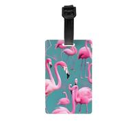 WZYWHJ Etiquetas de protección de privacidad para equipaje con impresión de una bandada de flamencos, para hombres y mujeres