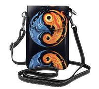 WZYWHJ Fire Water Tai Chi - Bolso cruzado de cuero para mujer con correa ajustable para el hombro