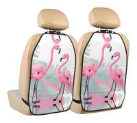 WZYWHJ Flamingo Prints - Almohadilla de almacenamiento para asiento de coche, 2 piezas, protector multifuncional para asiento de asiento después de la instalación