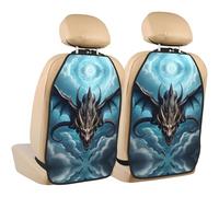 WZYWHJ Flying Dragon Printing - Almohadilla de almacenamiento para asiento de coche, 2 piezas, bolsa de almacenamiento multifuncional para asiento de coche después de la instalación