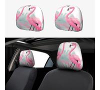 WZYWHJ Funda de almohada de coche con estampado de flamencos, 2 piezas, accesorios de funda de asiento, funda protectora universal