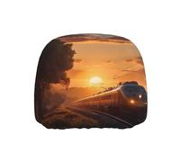 WZYWHJ Funda de almohada estampada con diseño de tren al atardecer para coche, camión, piezas de motores generales, 1 paquete