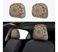 WZYWHJ Funda de almohada universal para coche, diseño de mandala, 2 piezas, accesorios de funda de asiento, funda protectora universal