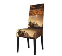 WZYWHJ Funda para silla con diseño de aviones viejos rotos. Funda de silla desmontable impresa, instalación rápida y fácil mantenimiento, adecuada para respaldos de sillas cuadrados