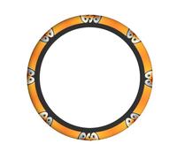 WZYWHJ Funda para volante, protege y decora tu coche, fácil instalación, adecuada para coches, SUV, ATV y camiones, impresión de pingüinos de dibujos animados