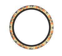 WZYWHJ Funda para volante, protege y decora tu coche, fácil instalación, adecuada para coches, SUV, ATV y camiones, impresión de arquitectura triangular circular