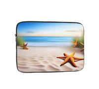 WZYWHJ Funda portátil para portátil de 13 pulgadas, diseño de estrellas de mar de playa y tierras de mar, a prueba de golpes, para hombres y mujeres, viajes de negocios, escuela, oficina, uso diario