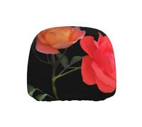 WZYWHJ Funda protectora bicolor con estampado de flores de luna para asiento de coche, camión, piezas de motores generales, 1 paquete