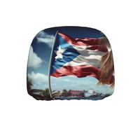 WZYWHJ Funda protectora de papel pintado con bandera de Puerto Rico para asiento de coche, camión, piezas de motores generales, 1 paquete