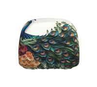 WZYWHJ Funda protectora para asiento de coche, camión, diseño de pavo real, color champán, 1 paquete