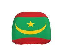 WZYWHJ Funda protectora para cabeza de asiento con imagen de la bandera de Mauritania, para coche, camión, piezas de motores generales, 1 paquete