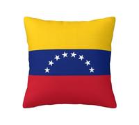 WZYWHJ Fundas de almohada decorativas de 12 x 12 pulgadas, diseño de bandera de Venezuela, fundas de almohada cuadradas de doble cara para el hogar, cama, sofá, sala de estar, casa de campo al aire