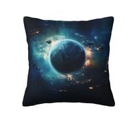 WZYWHJ Fundas de almohada decorativas de 26 x 26 pulgadas, diseño de planeta azul profundo, fundas de almohada cuadradas de doble cara para el hogar, cama, sofá, sala de estar, casa de campo al aire