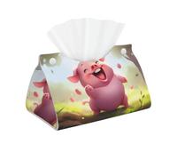 WZYWHJ Funny Piggy - Caja rectangular para toallas de papel con correa inferior, moderna bolsa de almacenamiento decorativa
