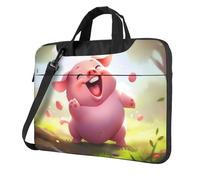 WZYWHJ Funny Piggy Prints - Bolsa para portátil con interior suave, múltiples bolsillos, ideal para hombres, viajes y negocios, Negro, 13 inch