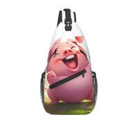 WZYWHJ Funny Piggy Prints - Bolso cruzado casual para hombre con alta capacidad de almacenamiento y correa de hombro ajustable