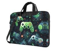 WZYWHJ Gamepad Circuit Version Prints - Bolsa para portátil con interior suave, múltiples bolsillos, ideal para hombres, viajes y negocios, Negro, 14 inch
