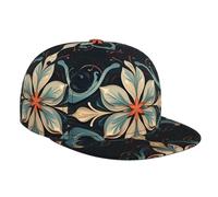 WZYWHJ Gorra de béisbol de ala plana a la moda, patrones en forma de cristal impresos, ajustable, transpirable y ligera para hombres y mujeres, color negro