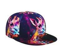 WZYWHJ Gorra de béisbol de ala plana, colorida jirafa, ajustable, transpirable y ligera para hombres y mujeres
