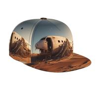 WZYWHJ Gorra de béisbol de ala plana con estampado de avión estrellado, ajustable, transpirable y ligera para hombres y mujeres, color negro